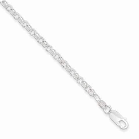 Sterling Silver Fancy Rolo Chain Bracelet