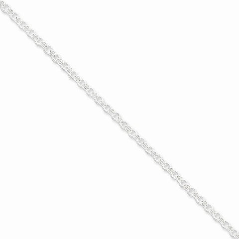 Sterling Silver Fancy Rolo Chain Bracelet