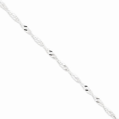 Sterling Silver Singapore Chain Bracelet
