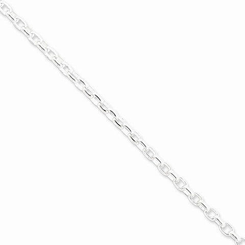 Sterling Silver Oval Rolo Bracelet