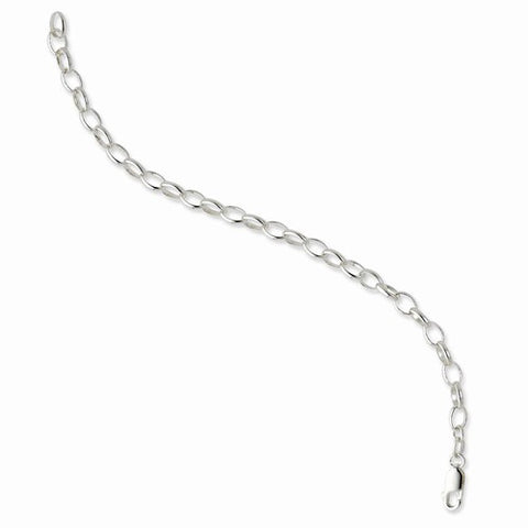 Amore La Vita Sterling Silver Rhodium Plated 5mm Rolo Charm