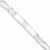 Sterling Silver Figaro Id Bracelet
