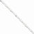 Sterling Silver Pave Flat Figaro Chain