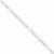 Sterling Silver Pave Flat Figaro Chain Bracelet