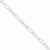Sterling Silver Pave Flat Figaro Chain Bracelet