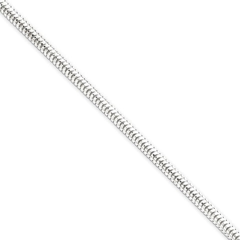 Sterling Silver Diamond-Cut Snake Chain Bracelet