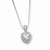 Sterling Silver CZ Heart On Chain