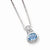 Sterling Silver Blue CZ On Chain