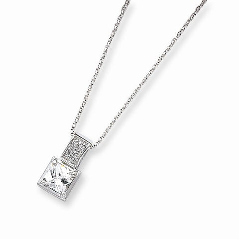 Sterling Silver CZ On Chain