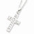 Sterling Silver CZ Cross On Box Chain