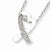 Sterling Silver CZ Heart Pendant On Chain