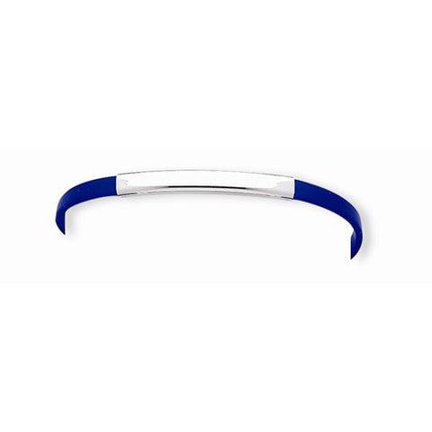 Sterling Silver Dark Blue Rubber Bracelet