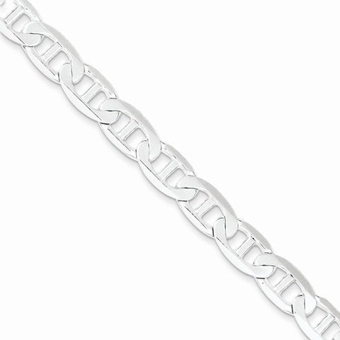 Sterling Silver Flat Anchor Link Bracelet