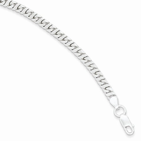 Sterling Silver Fancy Flat Link Bracelet