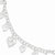 Sterling Silver Polished Dangling Cut-Out Hearts Charm