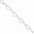 Sterling Silver Heart & Oval Link Bracelet