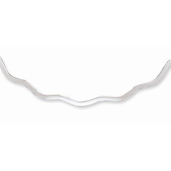 Sterling Silver Flat Wavy Neck Collar Necklace