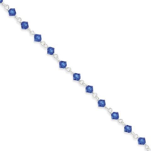 Sterling Silver Blue Crystal Bracelet