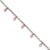 Sterling Silver Pink Teardrop Cz Bracelet