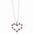 Sterling Silver Ruby Heart Necklace