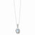Sterling Silver Blue Topaz and CZ Necklace