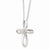 Sterling Silver Cross Diamond Necklace