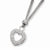 Sterling Silver Fancy CZ Heart Necklace