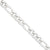 Sterling Silver Hollow Beveled Figaro Bracelet