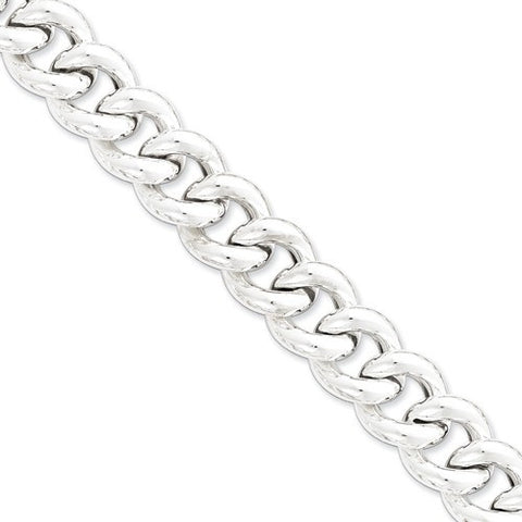Sterling Silver Hollow Curb Chain Bracelet