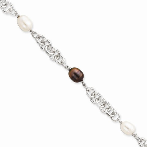 Sterling Silver Freshwater Culutred Pearl Bracelet