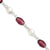 Sterling Silver Freshwater Pearl & Purple Bead Bracelet