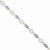 Sterling Silver Blue Cz Freshwater Pearl Bracelet