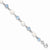 Sterling Silver Blue Cz Freshwater Pearl Bracelet