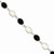 Sterling Silver Onyx & Mother Of Pearl Bracelet