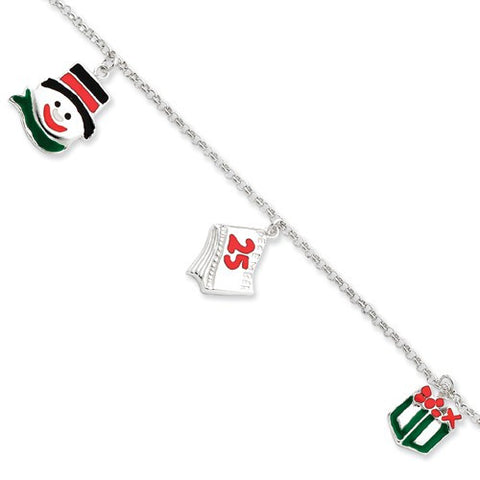Sterling Silver Enameled Bracelet