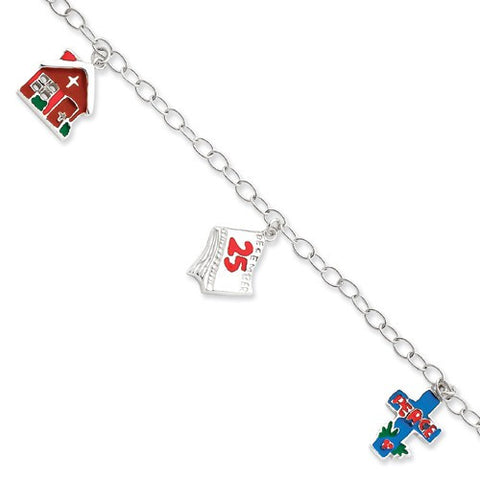 Sterling Silver Enameled Bracelet