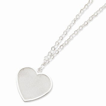 Sterling Silver Fancy Heart Necklace