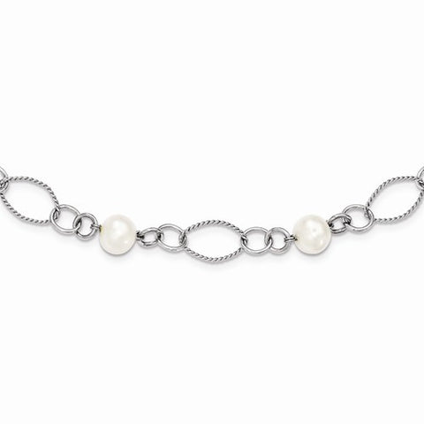 Sterling Silver Freshwater Cultured Pearl Necklace