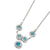 Sterling Silver Blue & Clear CZ Necklace