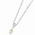 Sterling Silver Light Green & Clear CZ Necklace
