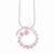 Sterling Silver Pink CZ Journey Necklace
