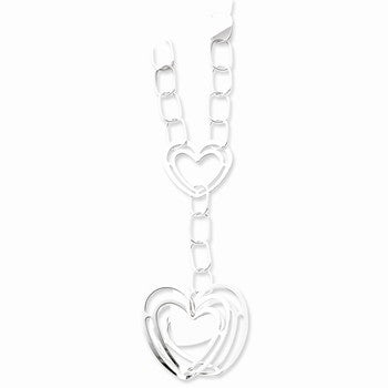 Sterling Silver Fancy Heart Necklace