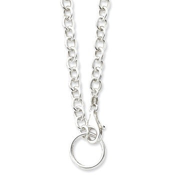Sterling Silver Fancy Rolo Necklace