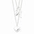 Sterling Silver Double Heart & Key Necklace