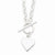 Sterling Silver Engraveable Heart Toggle Necklace