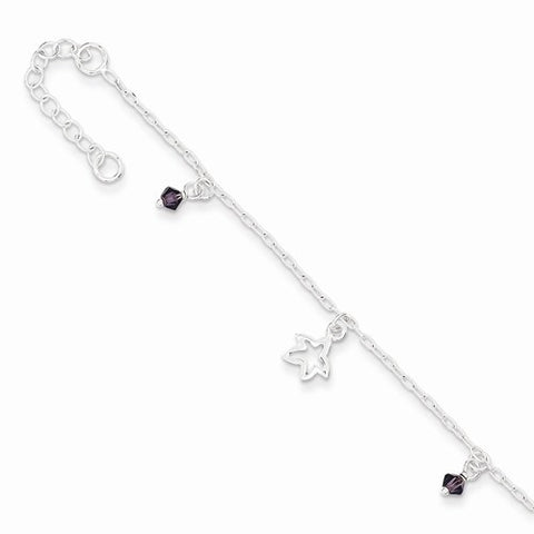 Sterling Silver Cz and Star Charm