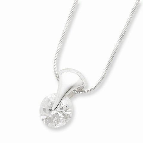 Sterling Silver CZ Necklace
