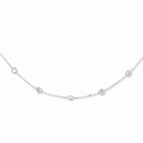 Sterling Silver Clear CZ Necklace