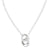 Sterling Silver Rhod-Plated Hollow & Polished Drop Necklace
