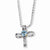 Sterling Silver & Sky Blue Topaz and Diamond Necklace
